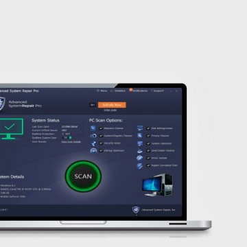 advanced system repair system optimizer screenshot scan feature